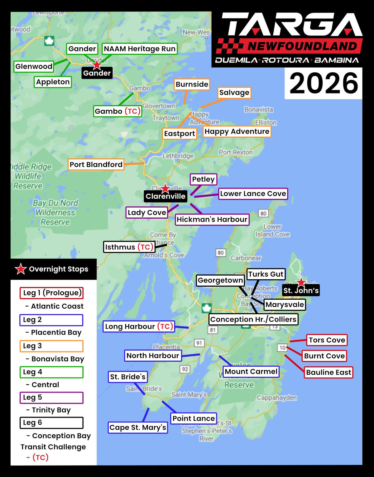Targa announces 2026 stages